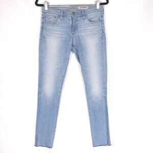 Ag Adriano Goldschmied Light Blue Cropped Ankle Skinny Jeans